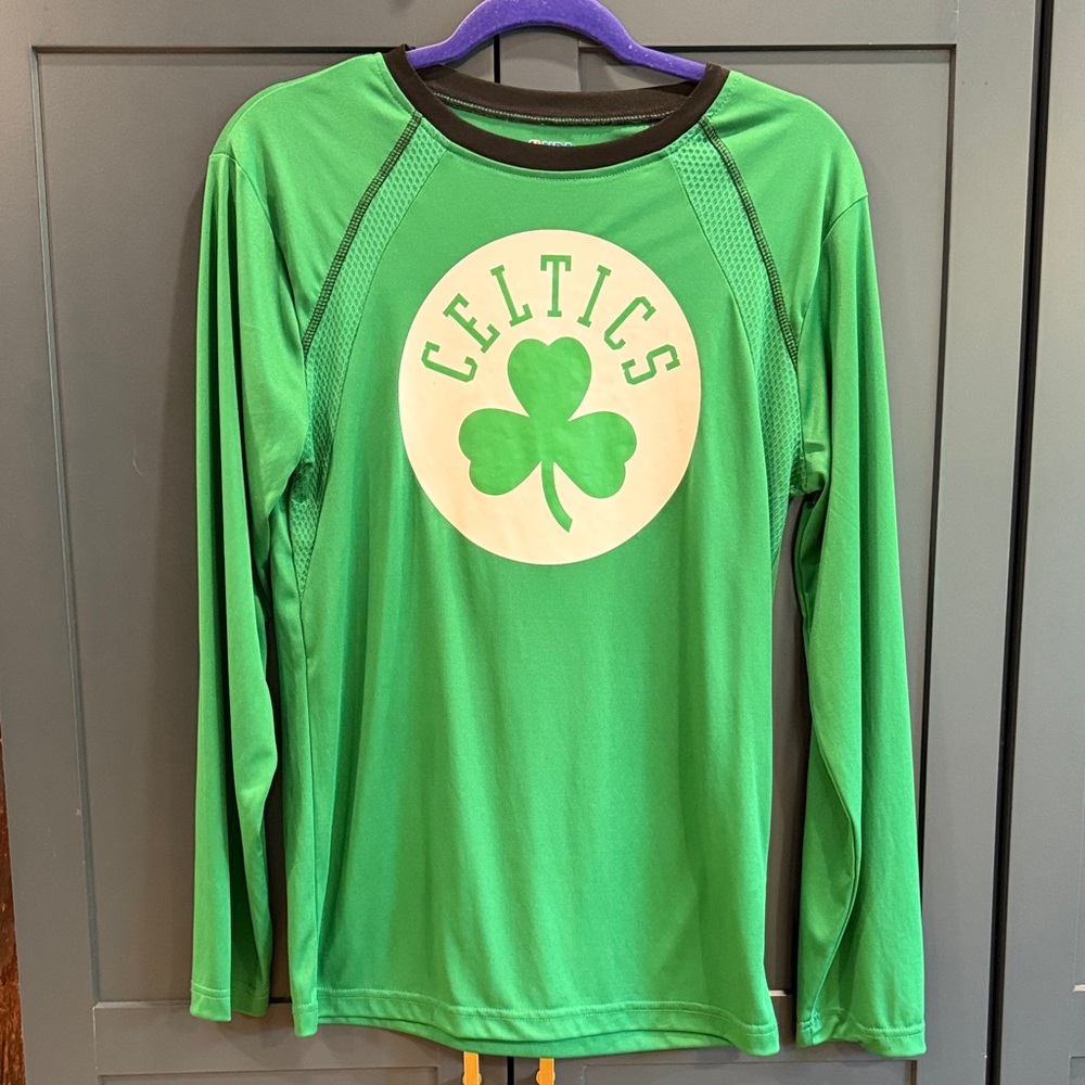 NBA Green Celtics Long-Sleeve Performance Tee